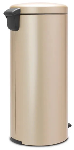 Cos de gunoi cu pedala Brabantia NewIcon 1003209, 30 L, Inchidere lina, Baza antiderapanta, Auriu metalic