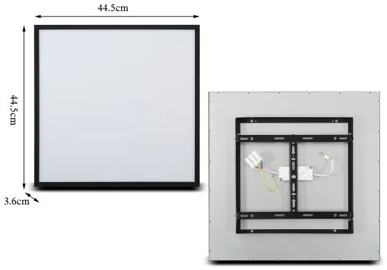 Plafonieră LED Brilagi SLIMFRAME LED/36W/230V 45x45 cm negru
