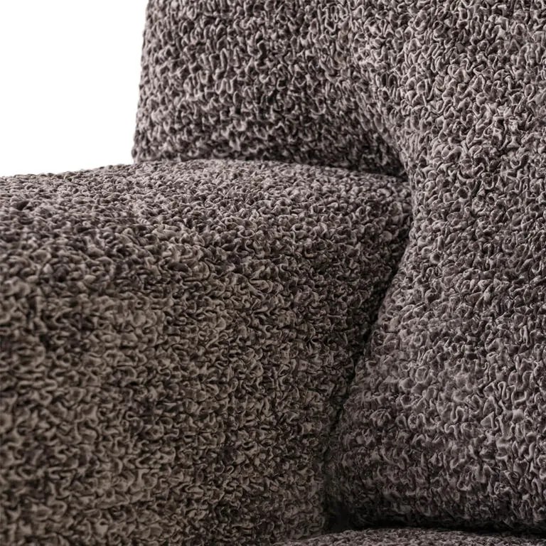 Huse bielastice MARMO maro fotoliu dublu (l. 120 - 160 cm)