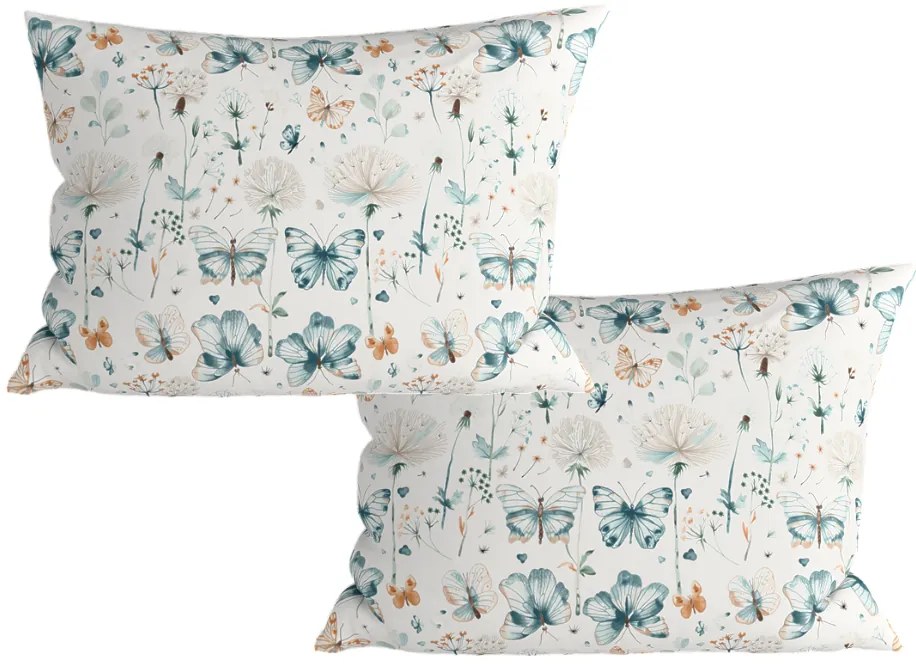 Set 2 bucati fete de perna decorative ELIVINE 40x60 cm, alba