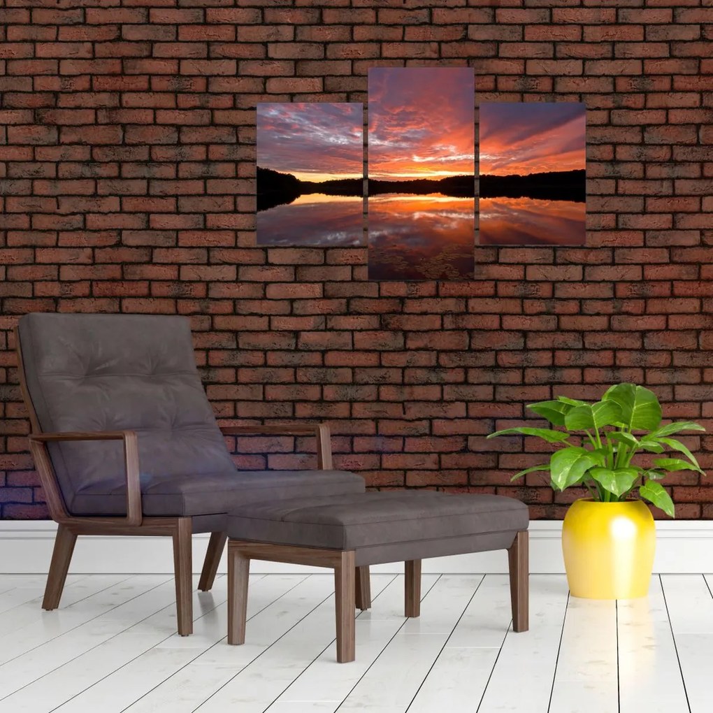 Tablou - Apus de soare peste lac (90x60 cm)