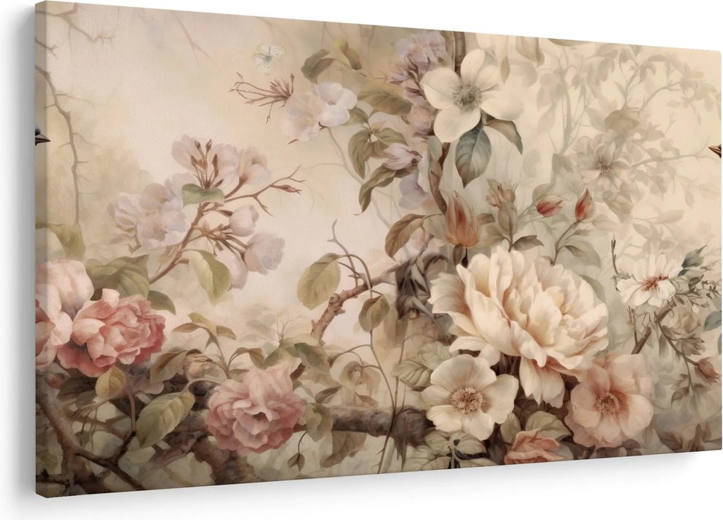 Tablou - Vintage pictura pasăre (90x60 cm)