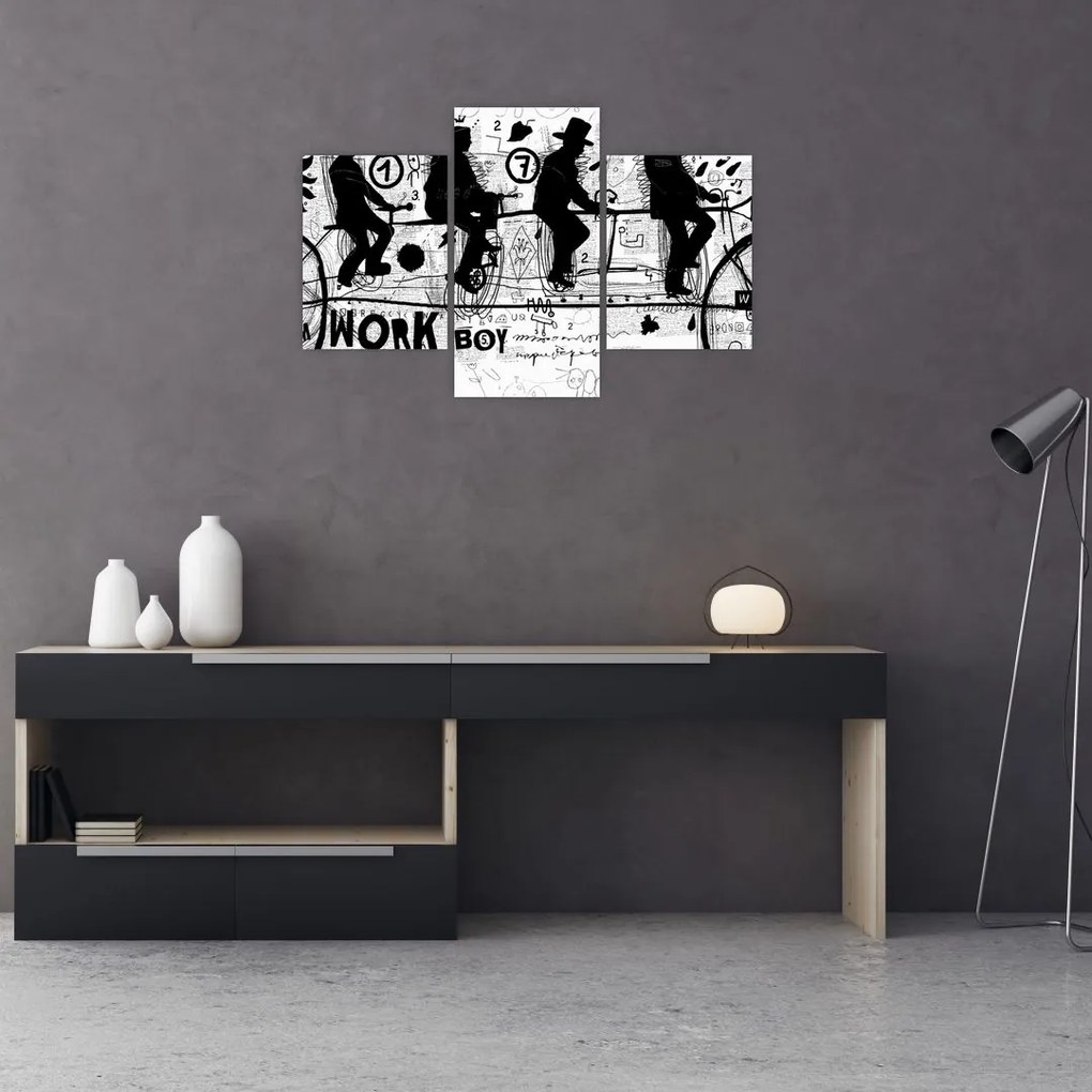 Tablou - Munca în echipă, ciclism (90x60 cm)