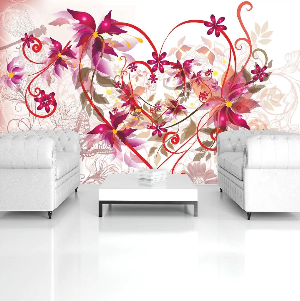 Fototapet - Arta florală - abstract (152,5x104 cm)