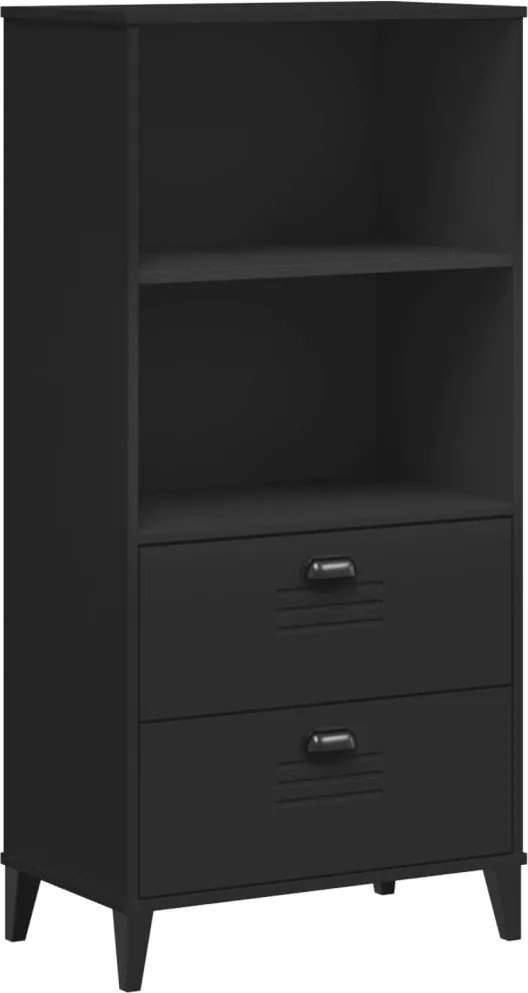 vidaXL Bibliotecă „VIKEN”, negru, 60x35x123 cm, lemn prelucrat