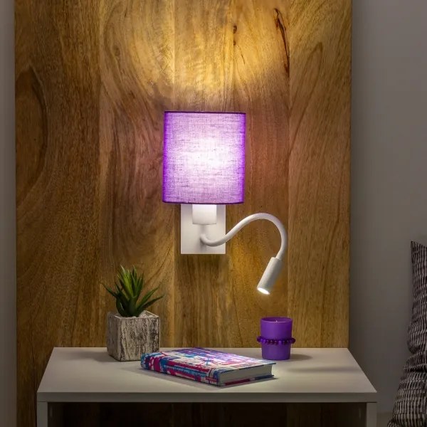 Lampă LED de perete Brilagi NUBILA 1xE27/25W/230V + LED/3W alb/mov