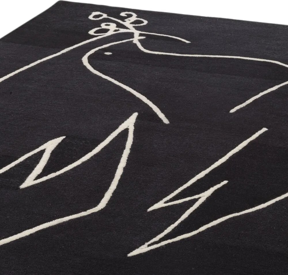 Covor design LUX Piccione 300x400cm, cambon negru 115522 HZ