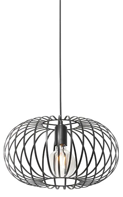 Lampă suspendată de design neagră - Johanna