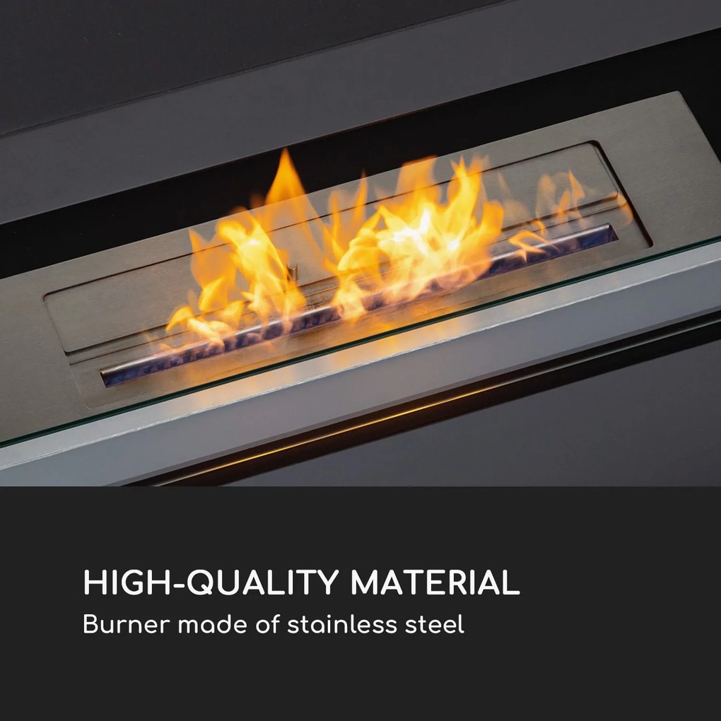 Blumfeldt Fiamme Scoppi, șemineu cu etanol, arzător din oțel inoxidabil, 3 litri, durata de ardere 5-6 ore