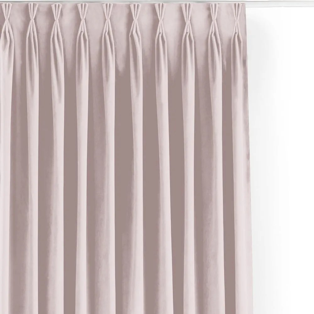 Draperie roz-deschis dimout (semi-opacă) din catifea 140x175 cm Velto – Filumi