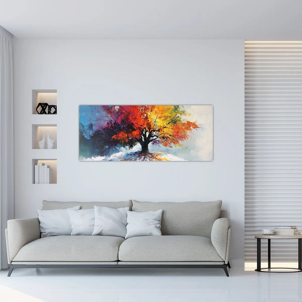 Tablou - Copac multicolor (120x50 cm)