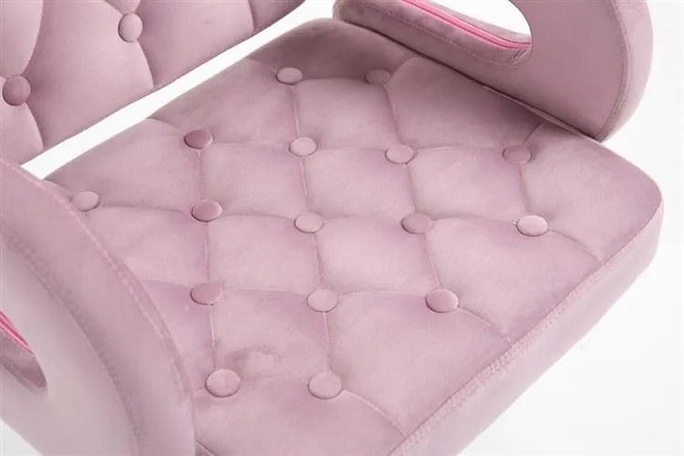 HR8403W Scaun Catifea Mov Bază Neagra