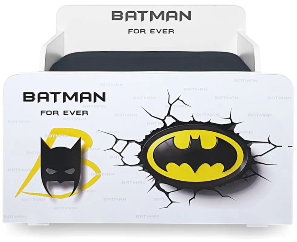 Pat copii Batman 2-12 ani cu sertar si saltea inclusa