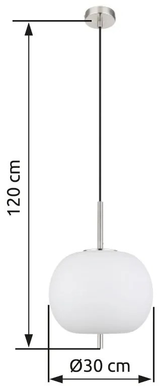 Pendul design modern Blacky I nickel, opal