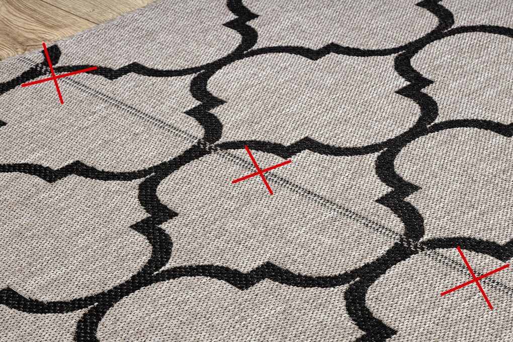 Covor sisal Floorlux 20608 marocani trellis argintiu si negru - SECUNDAR-COTATI PRODUSUL