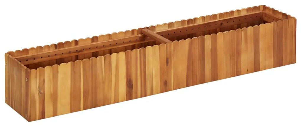 vidaXL Strat înălțat de grădină, 150x30x25 cm, lemn masiv de acacia
