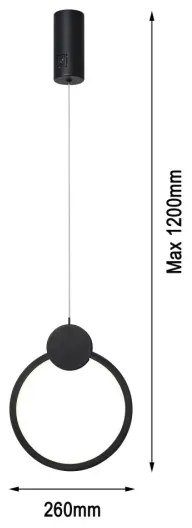 Lustră LED dimabilă pe cablu Immax NEO 07233L LITE OVALE LED/18W/230V Wi-Fi Tuya + telecomandă