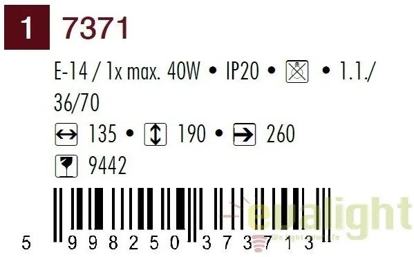 Aplica de perete clasica, Francesca 7371 RX
