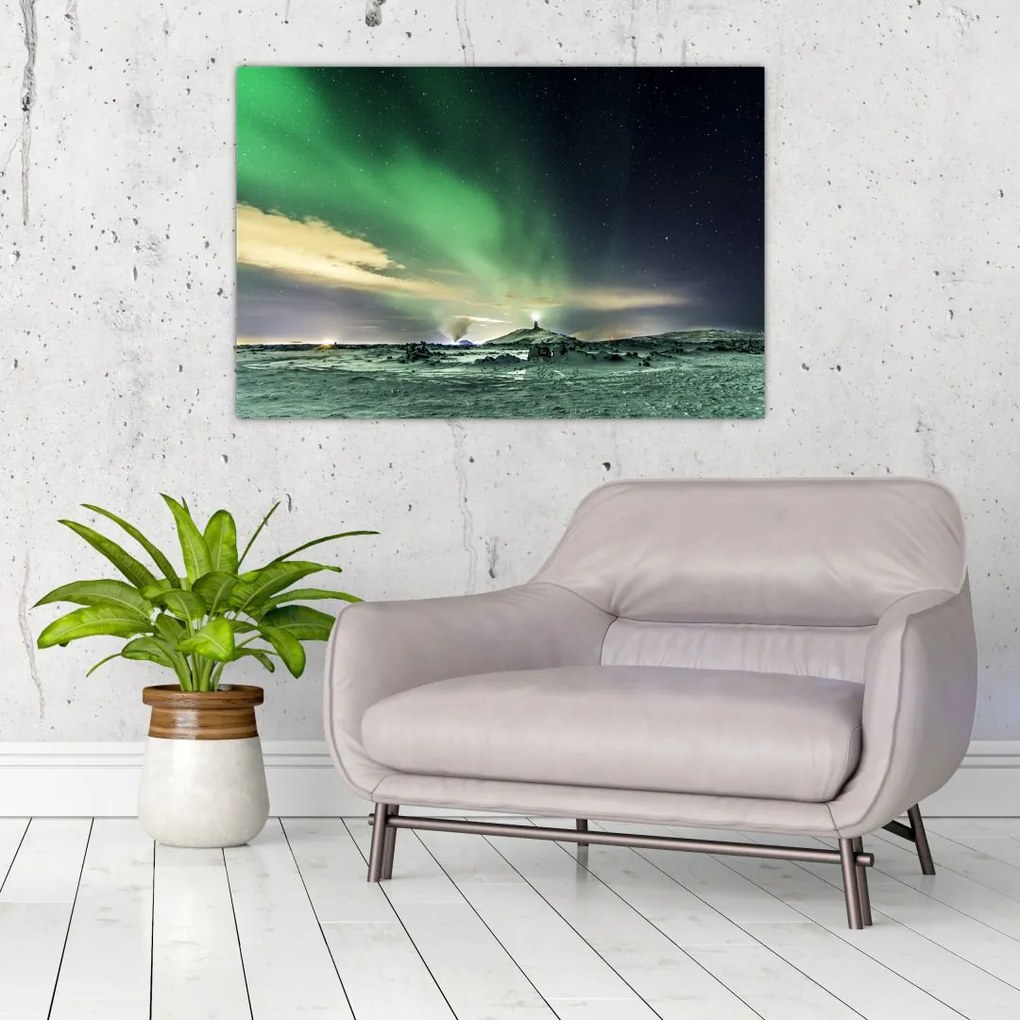 Tablou cu Aurora Borealis (90x60 cm)
