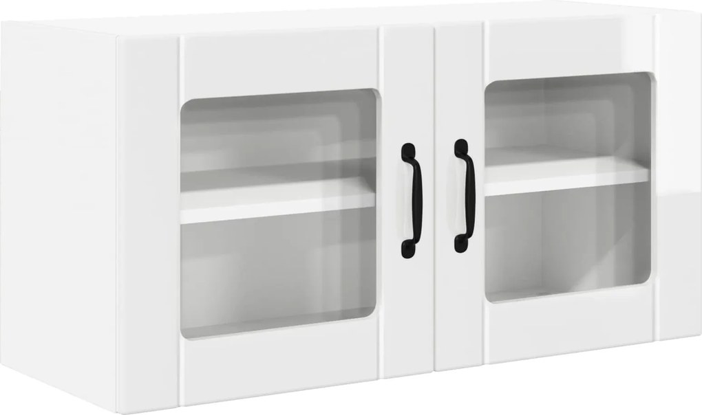 vidaXL Dulap de bucătărie Alb lucios 80 x 31 x 40 cm Lemn compozit