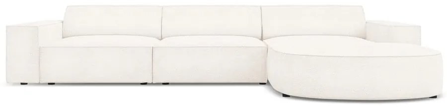 Colțar bej cu tapițerie bouclé (pe partea dreaptă) Jodie – Micadoni Home