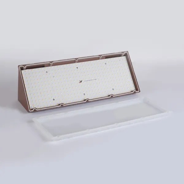 Brilagi - Lampă LED de perete pentru exterior cu senzor TRIANGLE, 42W, 230V, maro, IP65