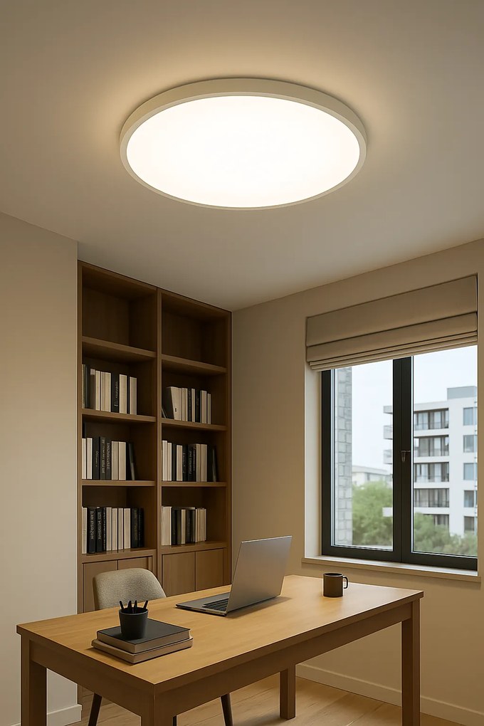 Plafoniera LED IP44 60W Ultra Slim Grosime 2.1cm D40cm 6500K 4000lm DMDS01-500MM-60W Alb