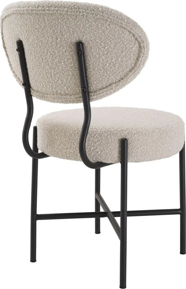 Set de 2 scaune design LUX Vicq, boucle crem 115034 HZ