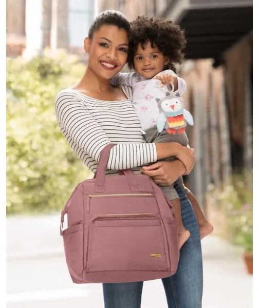 Rucsac de înfășat pentru cărucior Skip Hop MAINFRAME Dusty rose