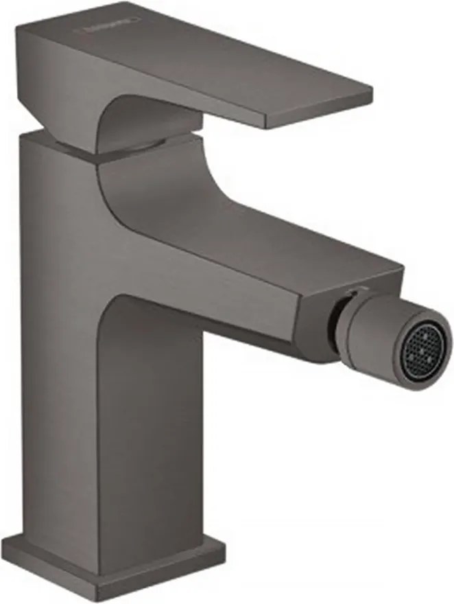 Baterie bideu Hansgrohe Metropol cu ventil Push-Open negru - crom periat