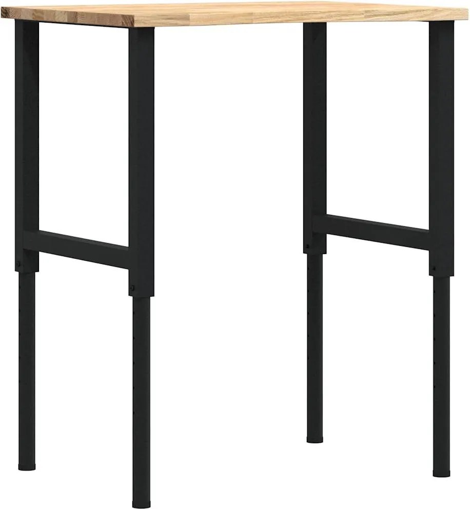 vidaXL Banc lucru 80x60x(71,5-98) cm lemn masiv stejar