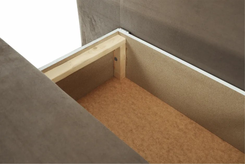 Canapea extensibilă, textil capuccino/bej, CLIV