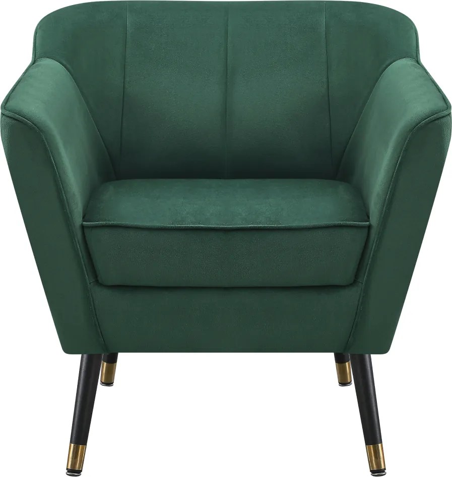 Fotoliu de design, ţesătură Velvet verde/negru/aurie, VIODA