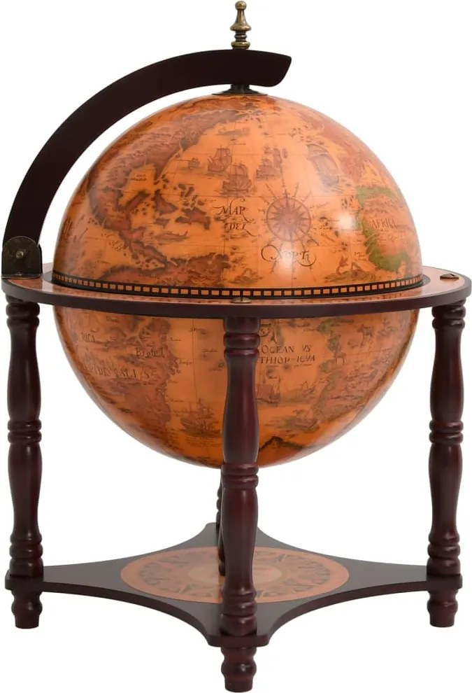 vidaXL Bar tip glob pământesc stativ sticle de vin, maro lemn eucalipt