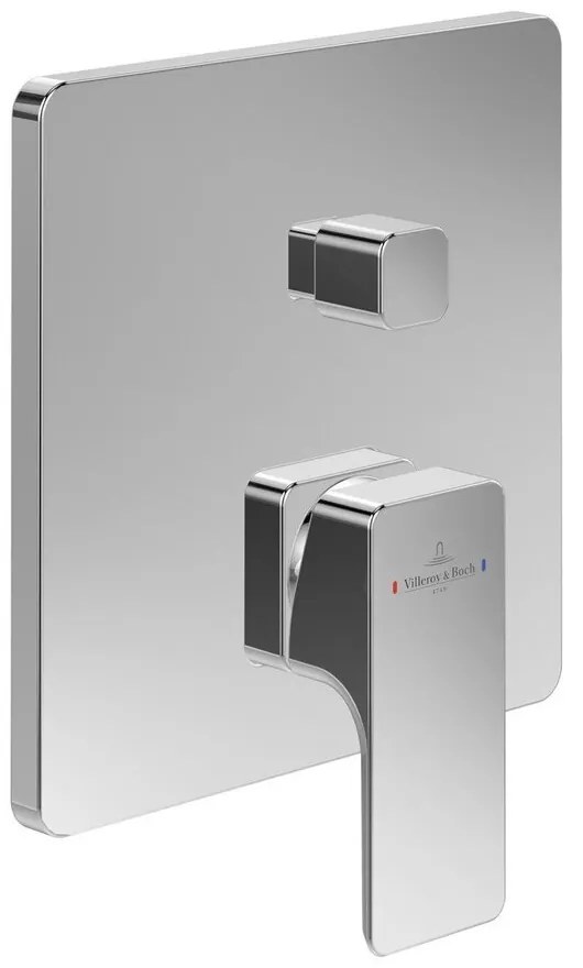 Baterie cada-dus incastrata Villeroy&Boch Subway 3.0 crom lucios fara corp ingropat