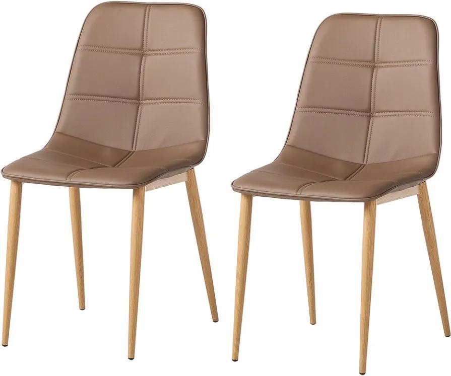 Set de 2 scaune tapitate Lykkla, cappuccino
