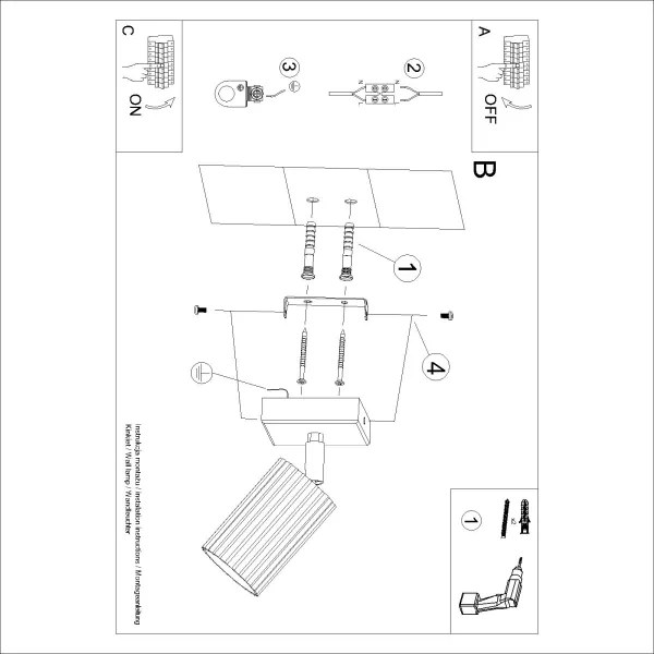 BRILAGI - Spot LED de perete CRESTO 1xGU10/10W/230V portocaliu