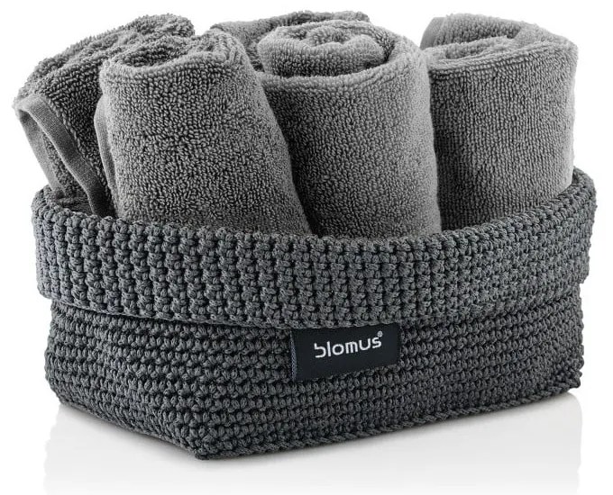 Coșuleț de depozitare Blomus Rope, 11, 5 x 20 cm, gri închis