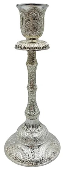 Sfesnic argintat Abigail 19cm, Metal, 1 Brat