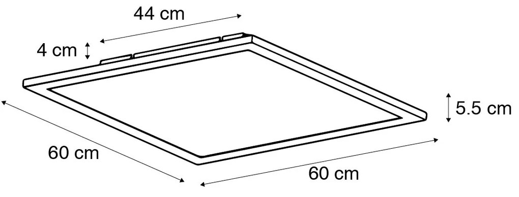 Plafoniera albă cu LED și dimmer cu telecomandă - Liv