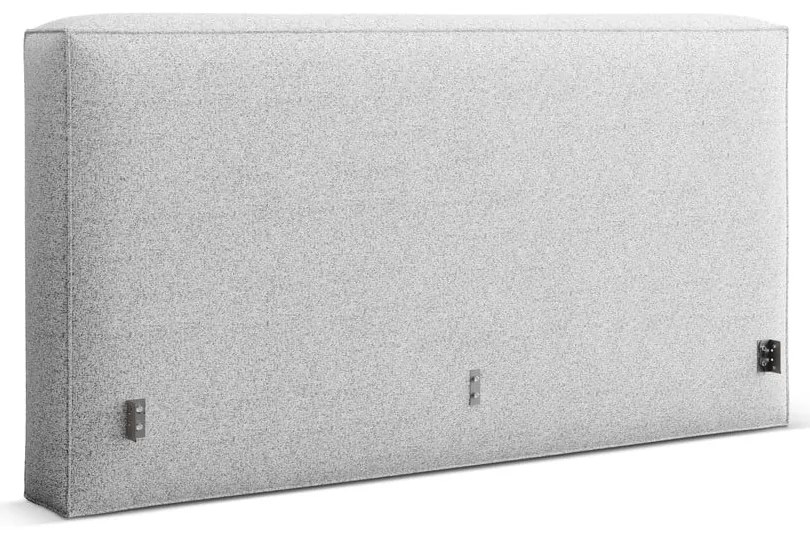 Tăblie de pat gri deschis tapițată 209x100 cm Olivia – Micadoni