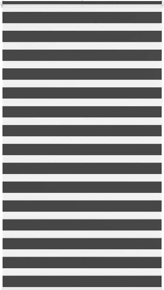 vidaXL Jaluzea tip zebra neagră lățime țesătură 130,9 cm poliester