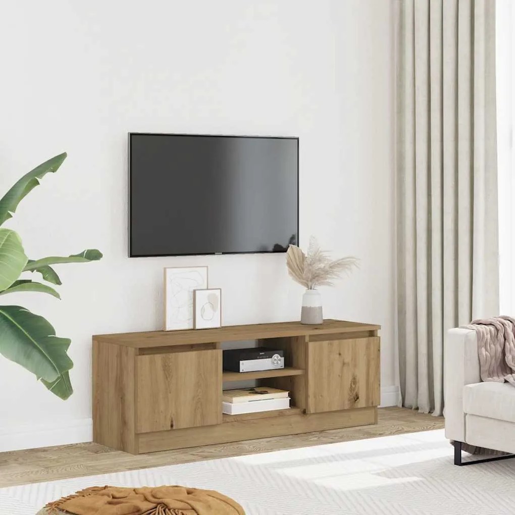 vidaXL Dulap TV, stejar artizanal, 102x30x36 cm, lemn prelucrat