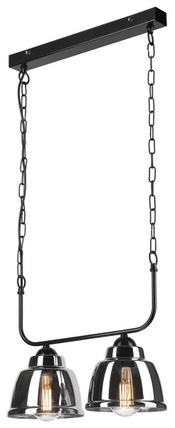 Lustră pe lanț MARIO 2xE27/60W/230V crom