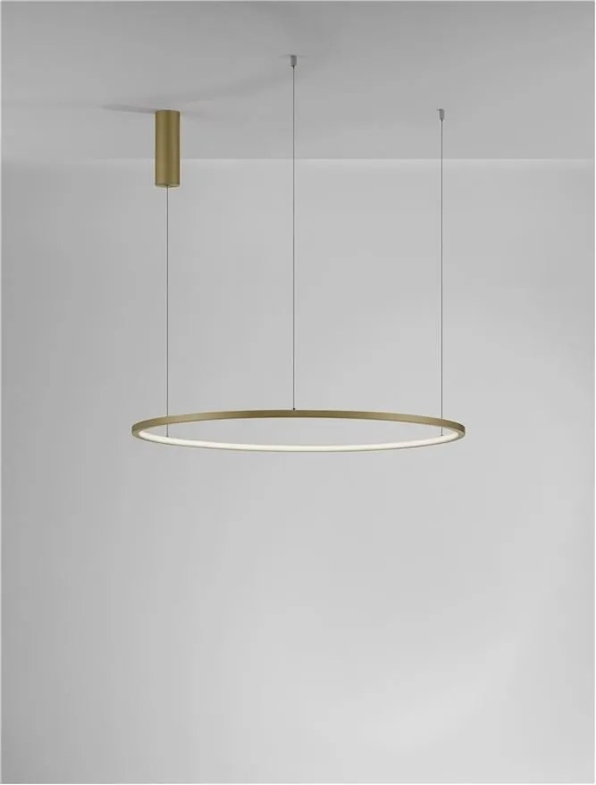 Lustra LED suspendata design modern circular TARQUIN D-80cm aurie