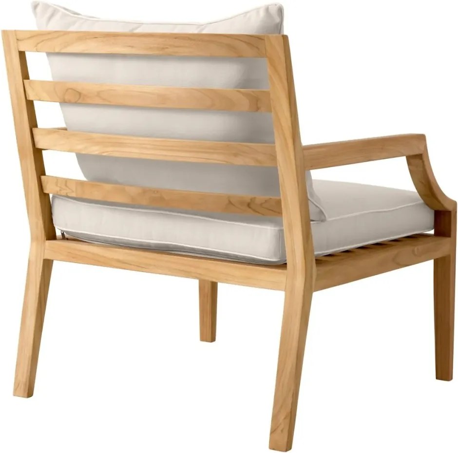 Fotoliu elegant pentru exterior design LUX Hera natur / flores off-white