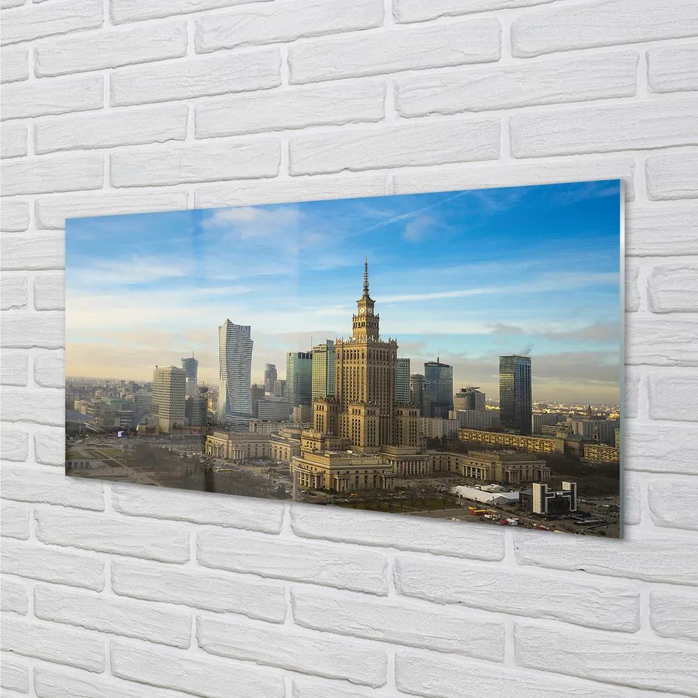 Tablouri acrilice Panorama de zgârie-nori Varșovia