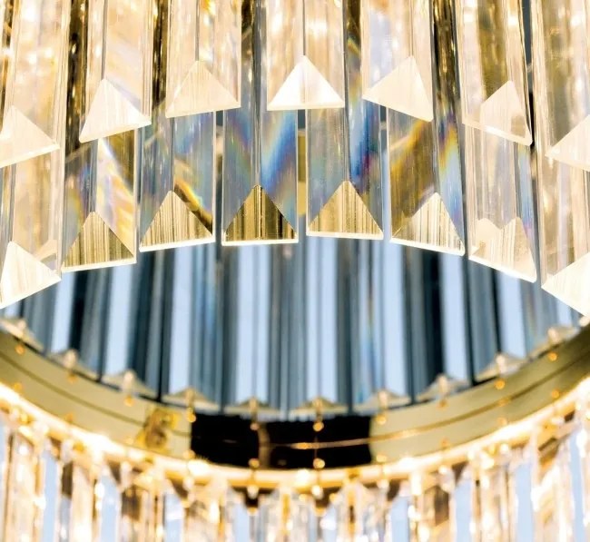 Lustra LED design LUX PRISM 55cm, 24K gold plated