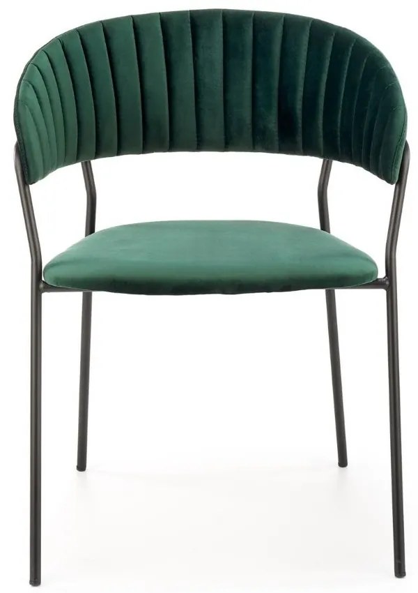 Scaun de bucaterie Rolland, verde/negru