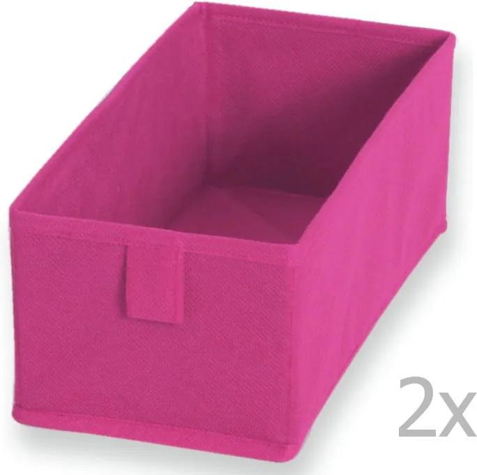 Set 2 cutii textile JOCCA , 28 x 13 cm, roz